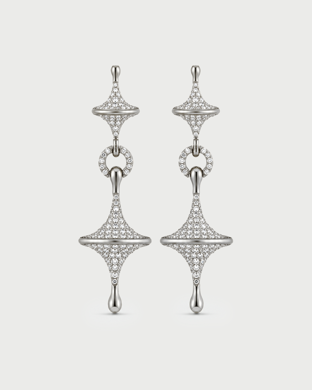Toupie Diamond Drop Earrings