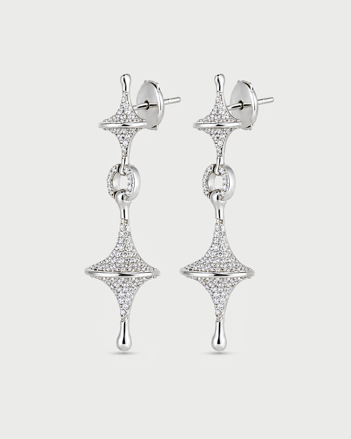 Toupie Diamond Drop Earrings
