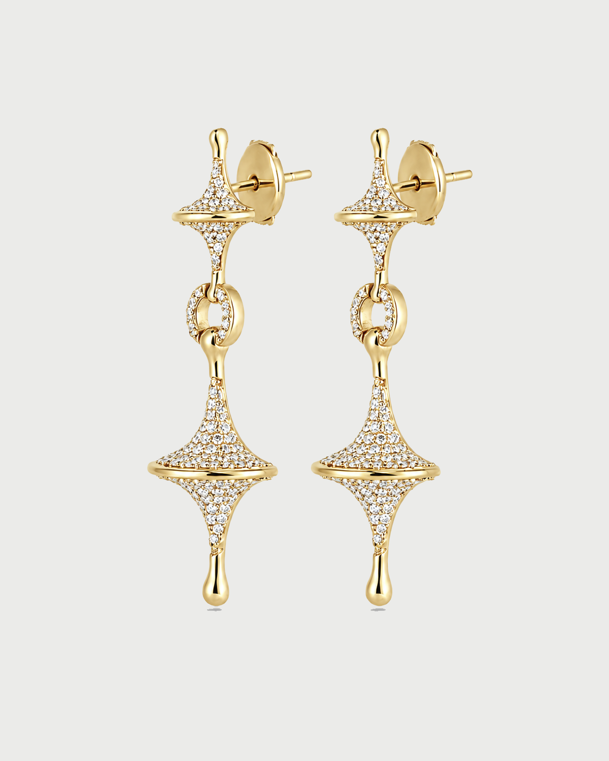 Toupie Diamond Drop Earrings