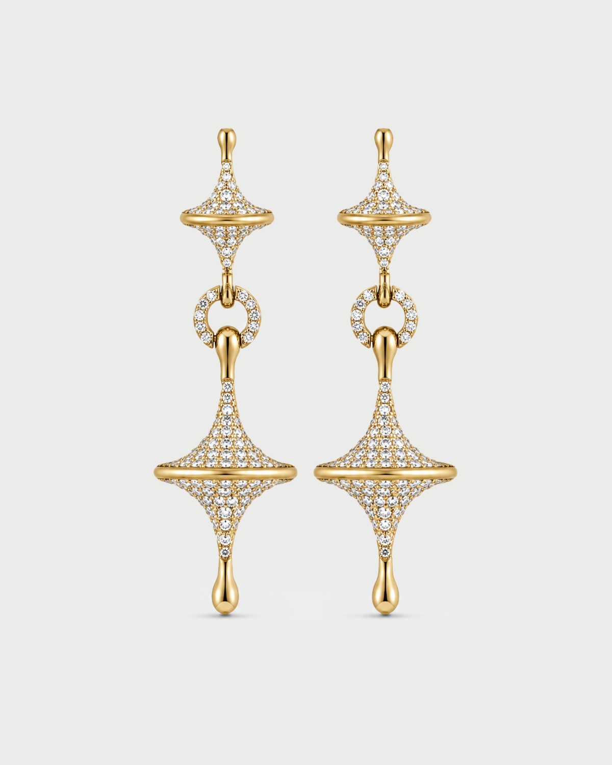 Toupie Diamond Drop Earrings