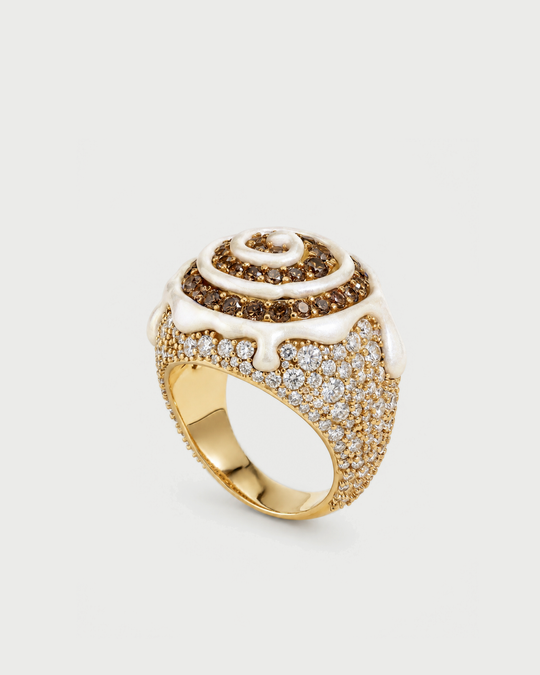 Cinnamon Roll Brown Diamond Ring