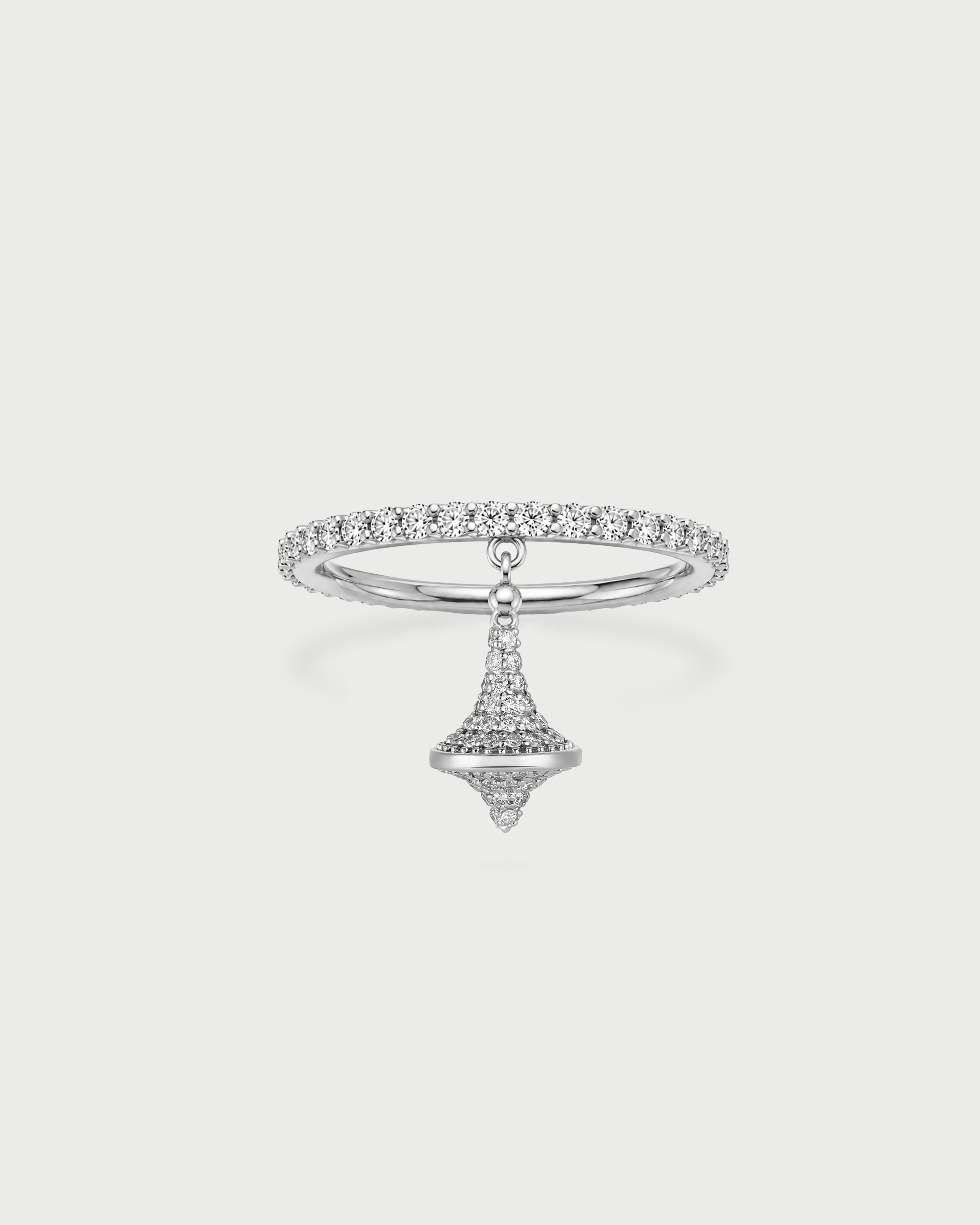 Toupie Pave Charm Ring