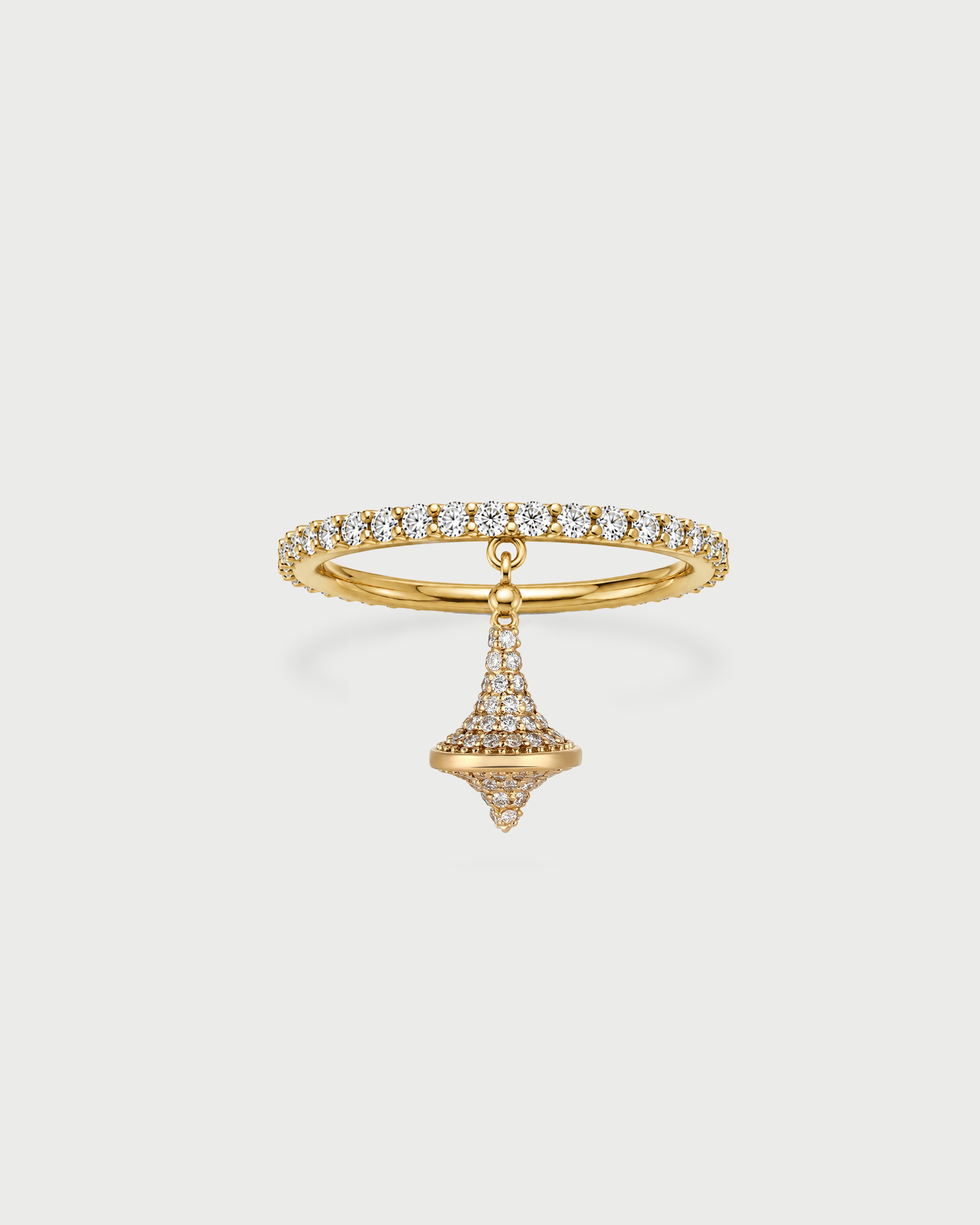 Toupie Pave Charm Ring