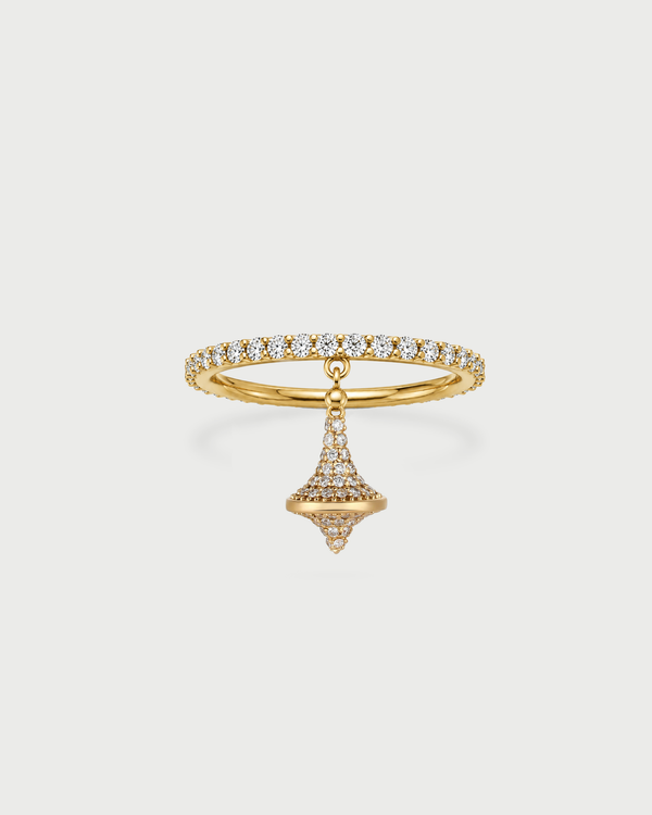 Toupie Pave Charm Ring