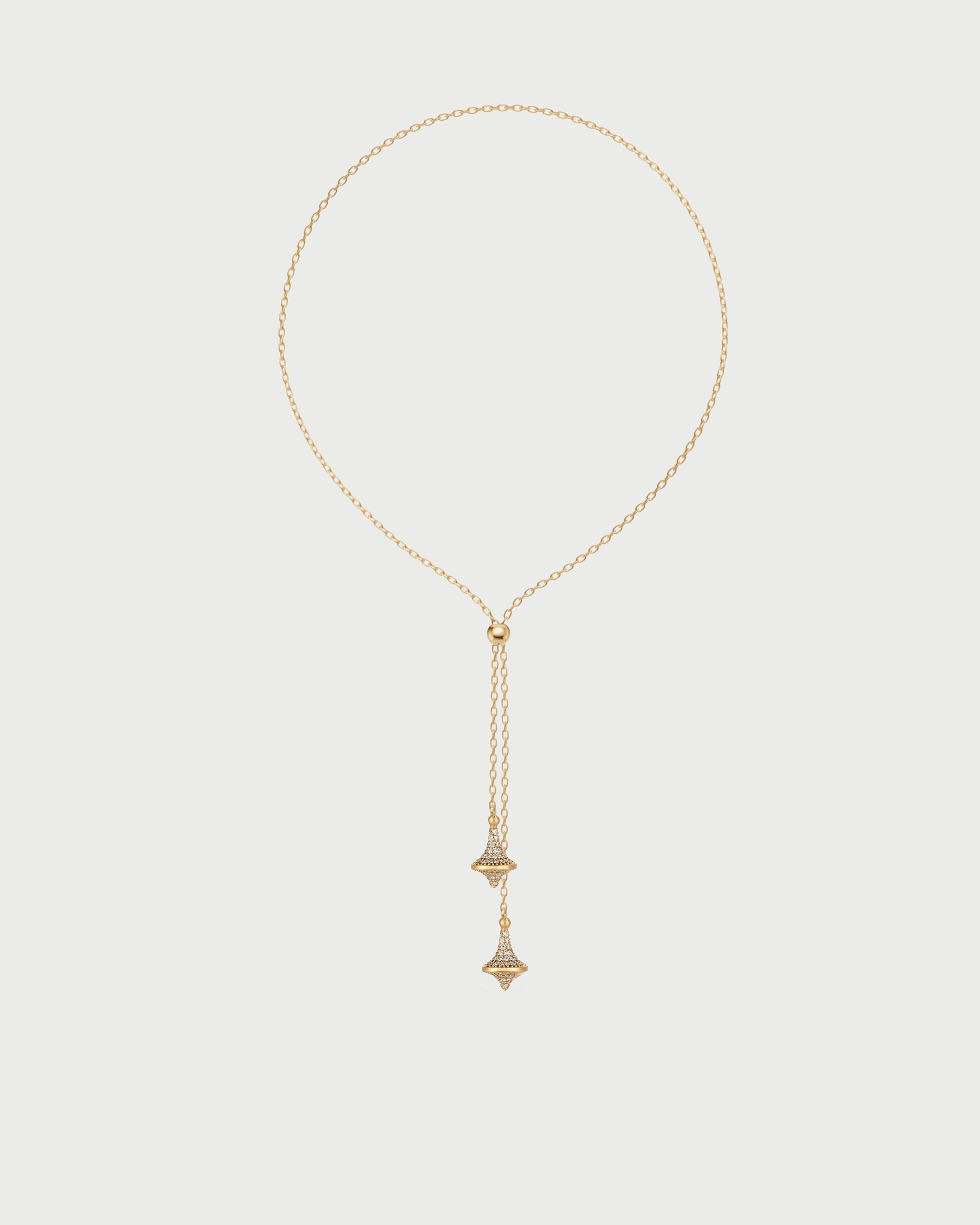 Toupie Slider Lariat Necklace
