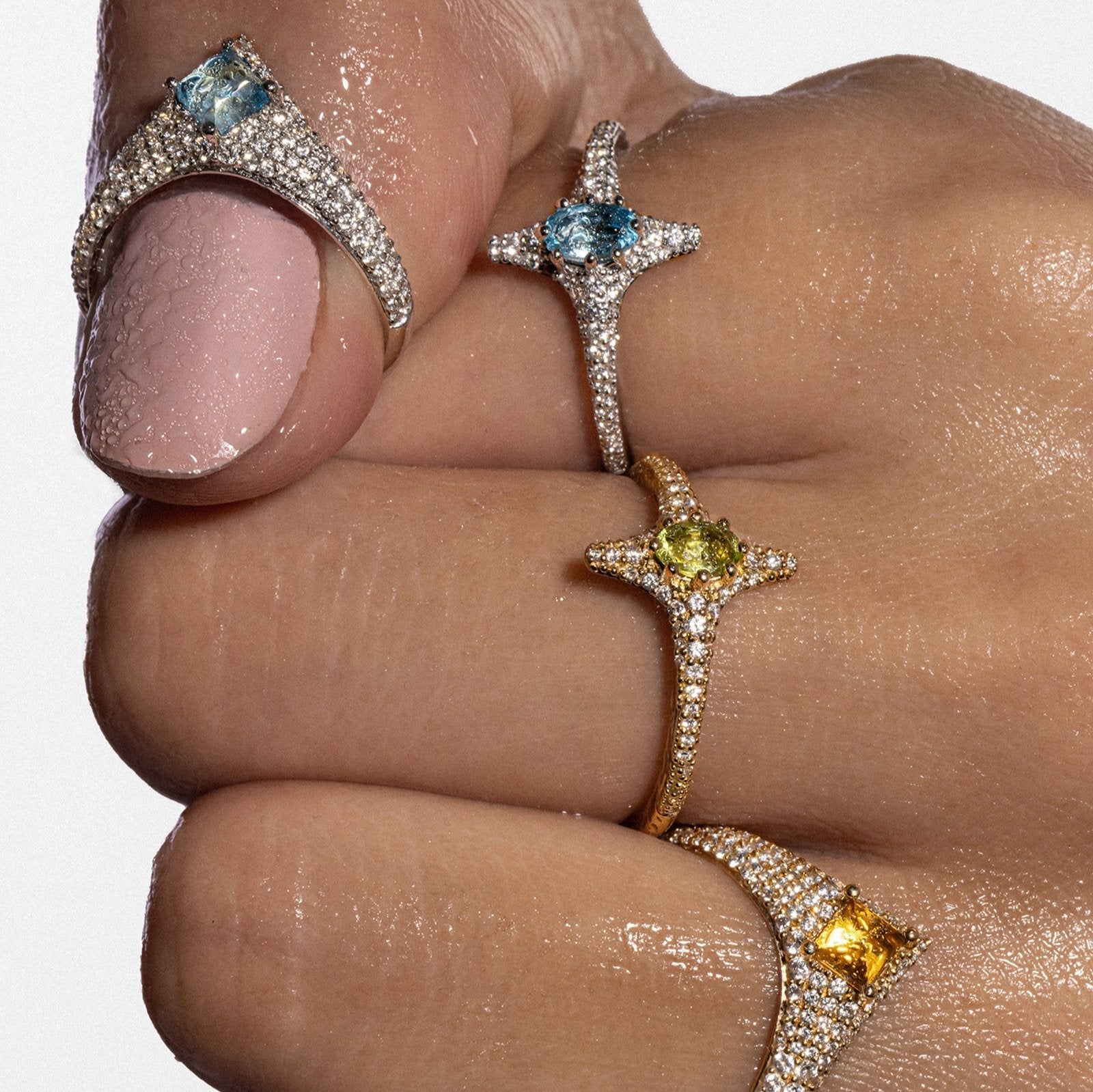 Tidal Blue Topaz Ring