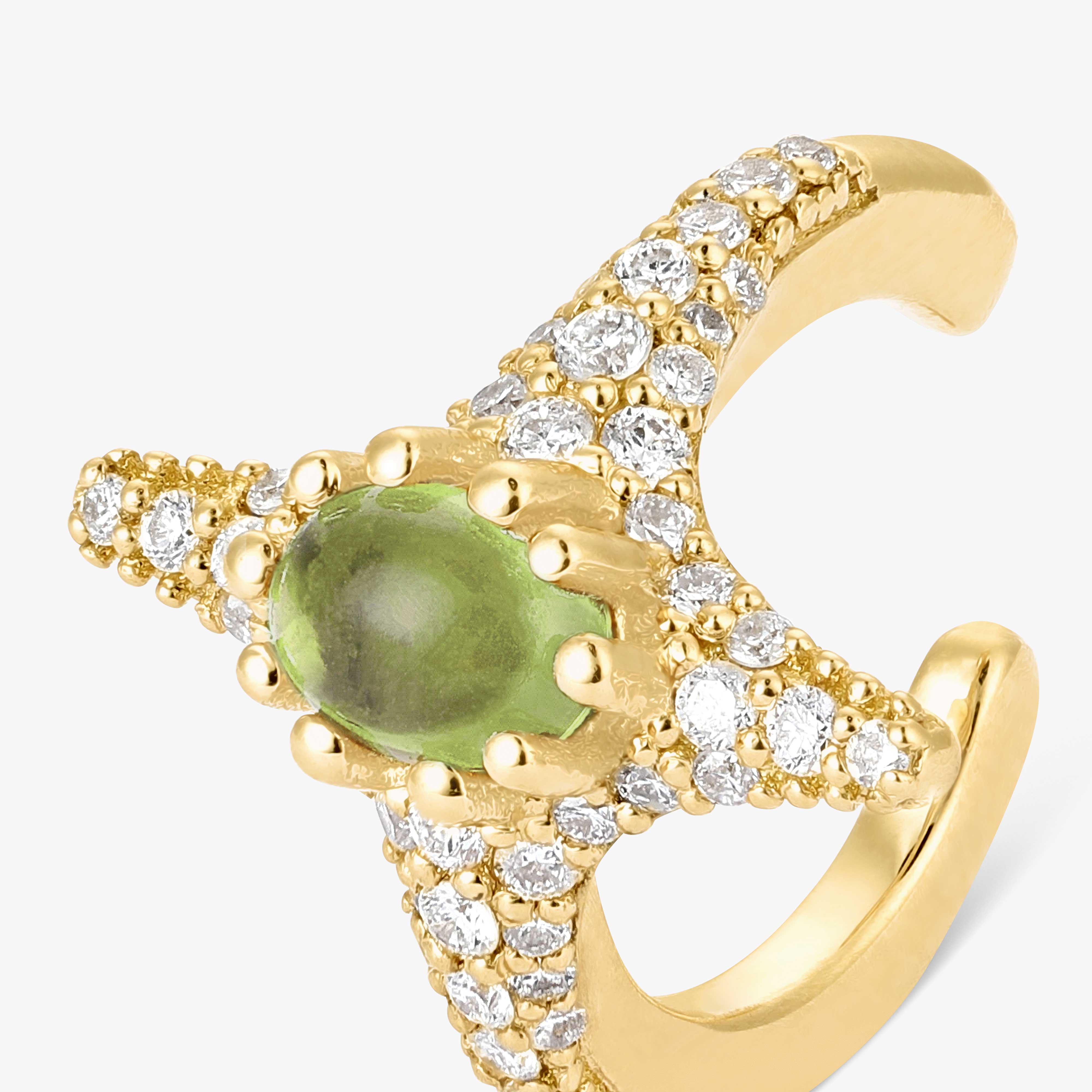 Selene Peridot Earcuff