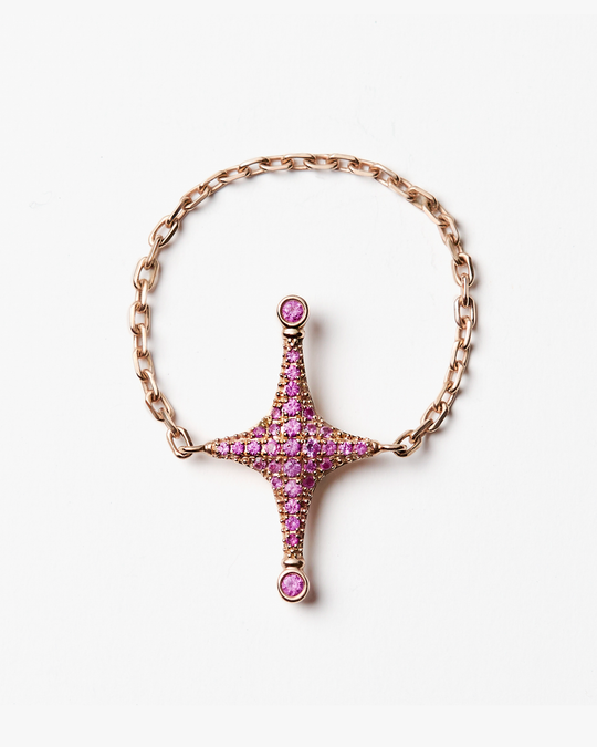 Aurora Pink Sapphire Ring