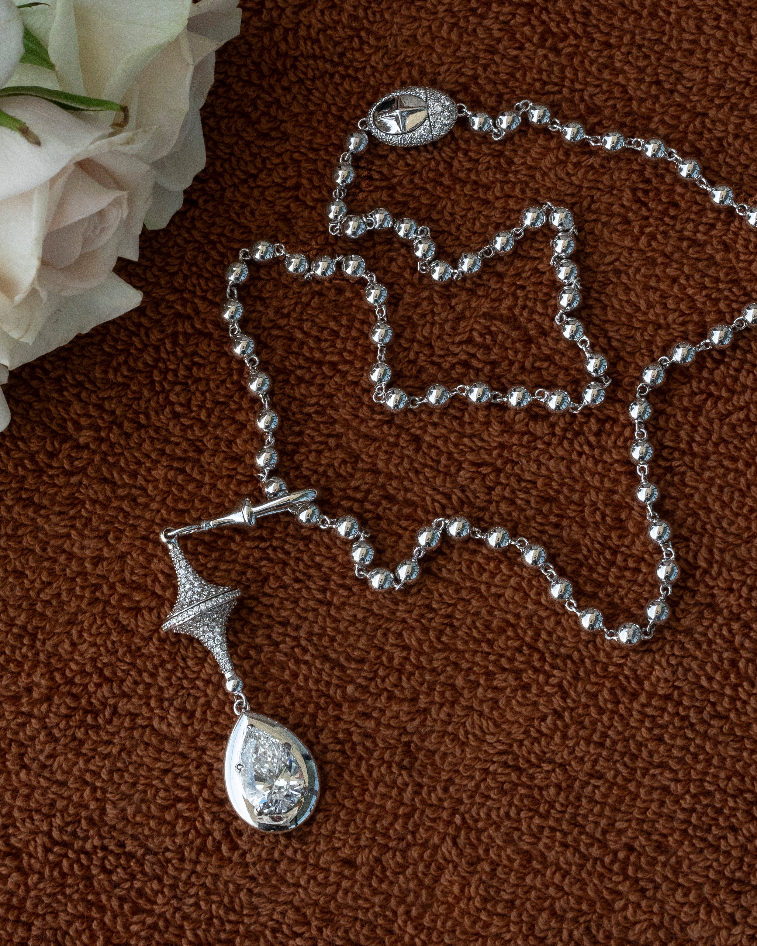 Toupie Diamond 3ct Drop Necklace