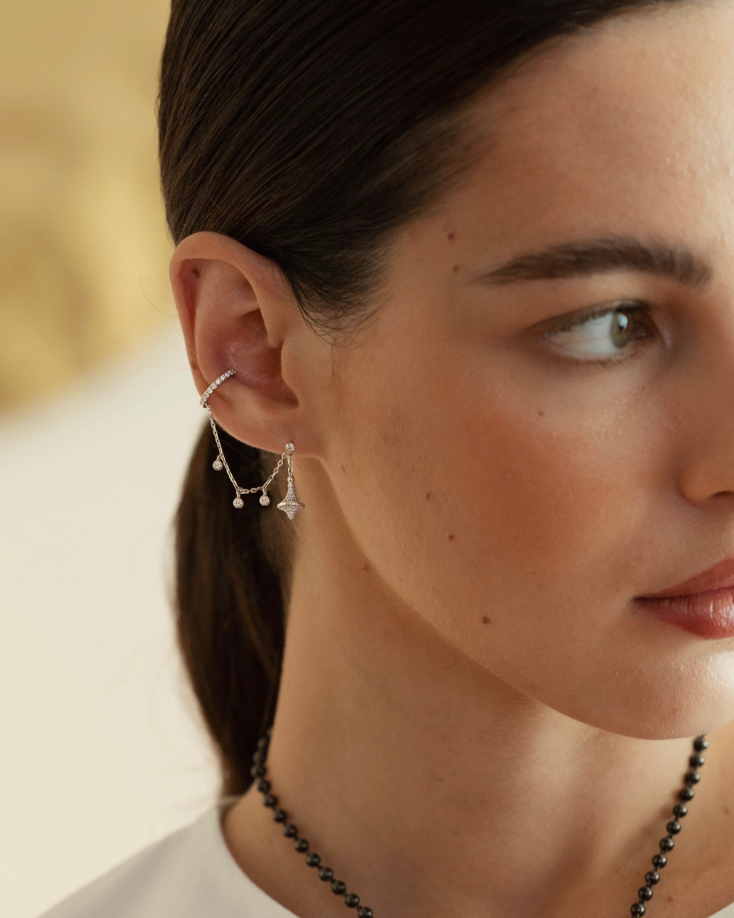 Toupie Cuff Chain Earring
