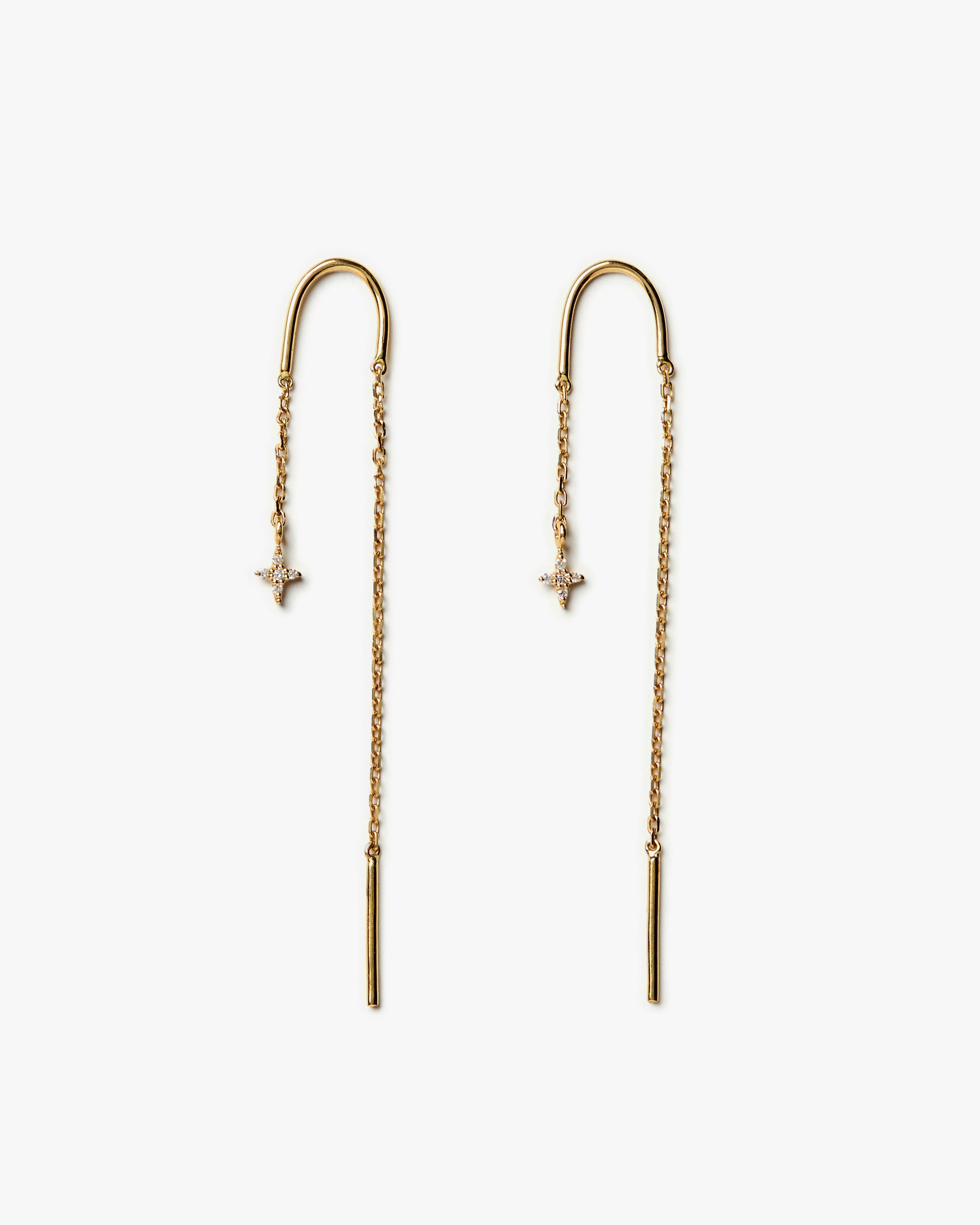 Aurora Mini Diamond Chain Earrings