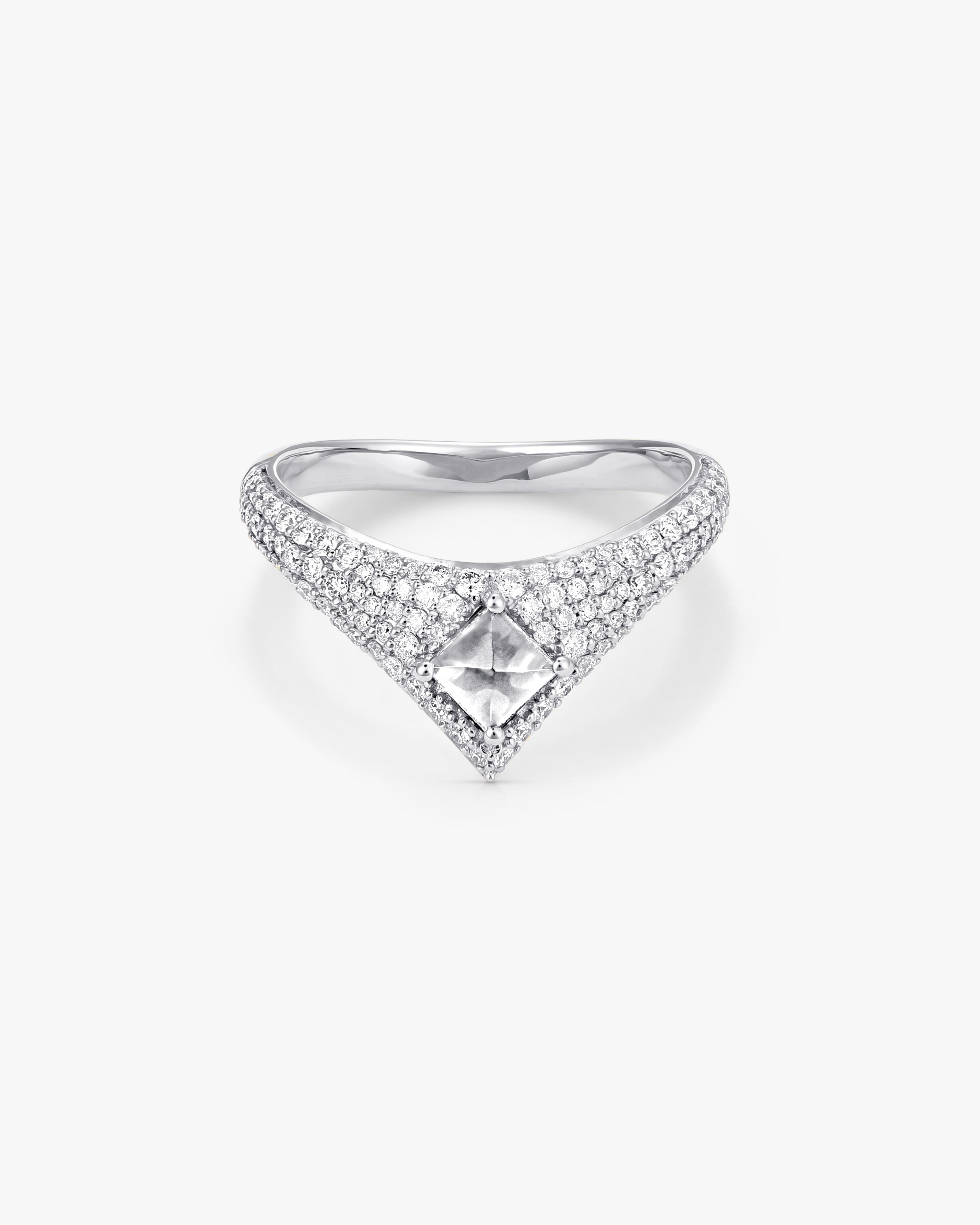 Tidal White Sapphire Ring