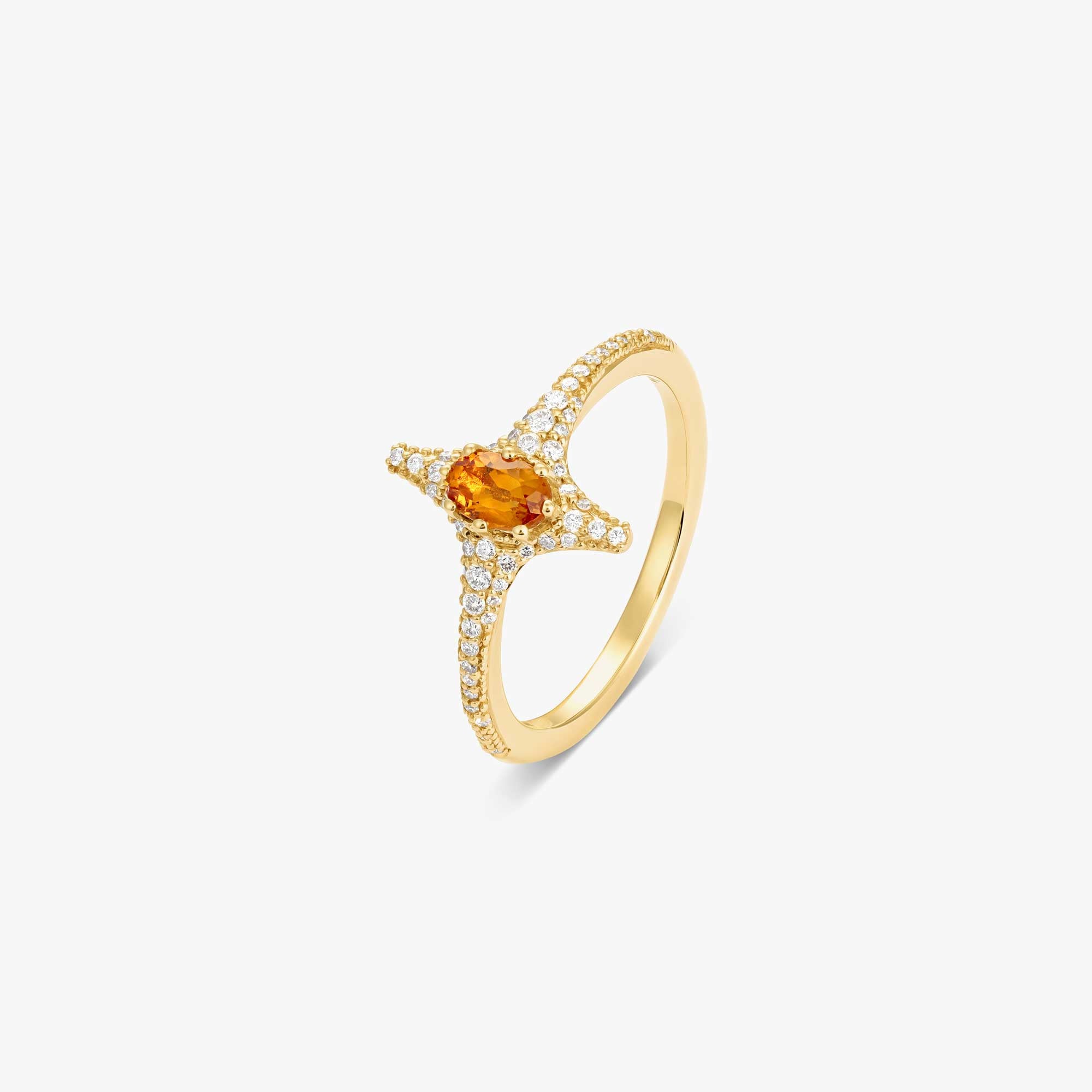Selene Citrine Ring