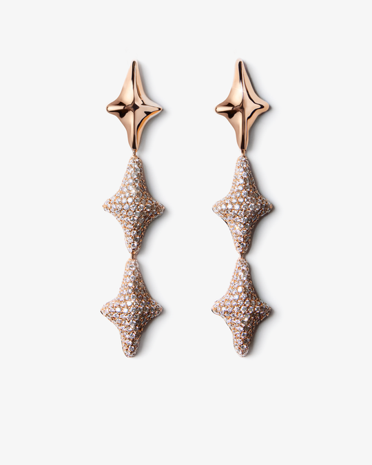 Ember Pavé Diamond Drop Earrings