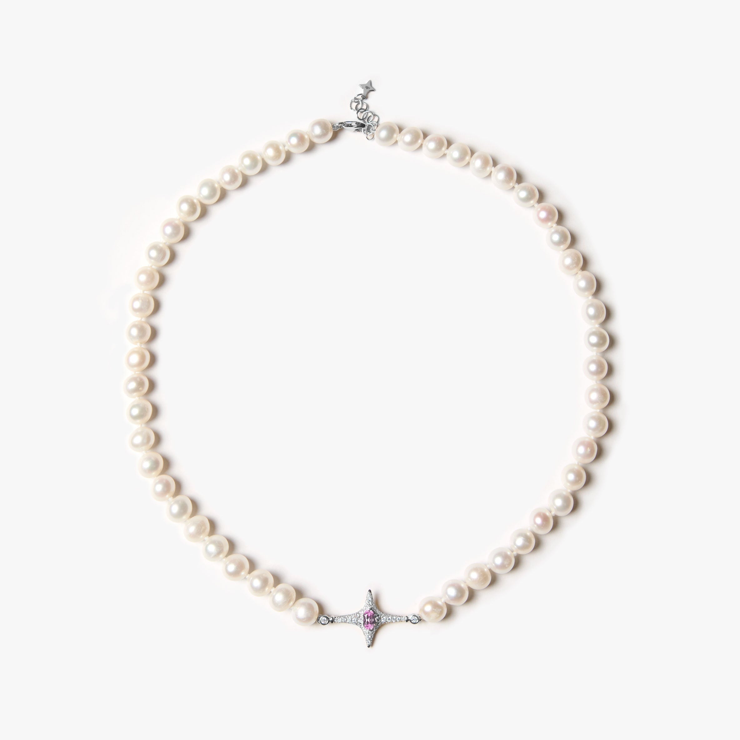 Selene Pink Sapphire Pearl Necklace