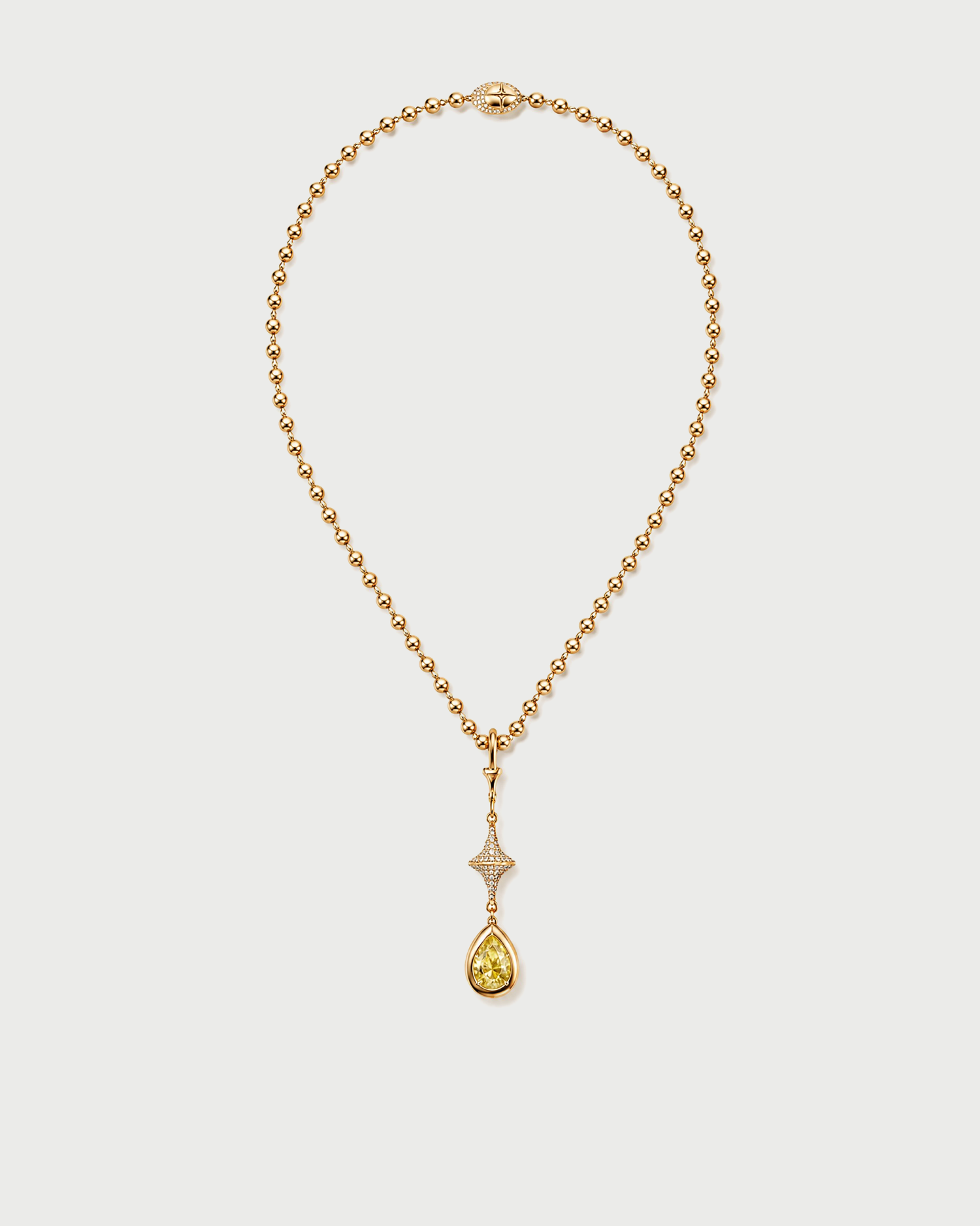 Toupie Yellow Sapphire Drop Necklace