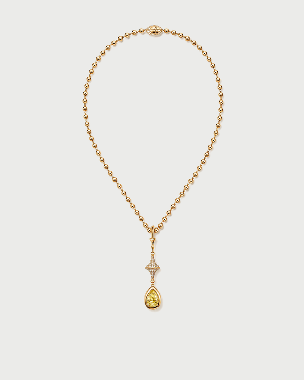 Toupie Yellow Sapphire Drop Necklace
