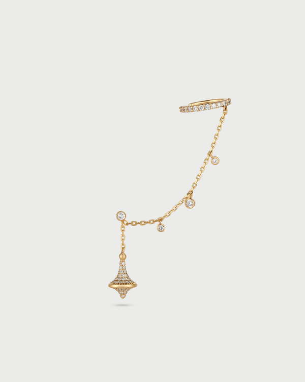 Toupie Cuff Chain Earring