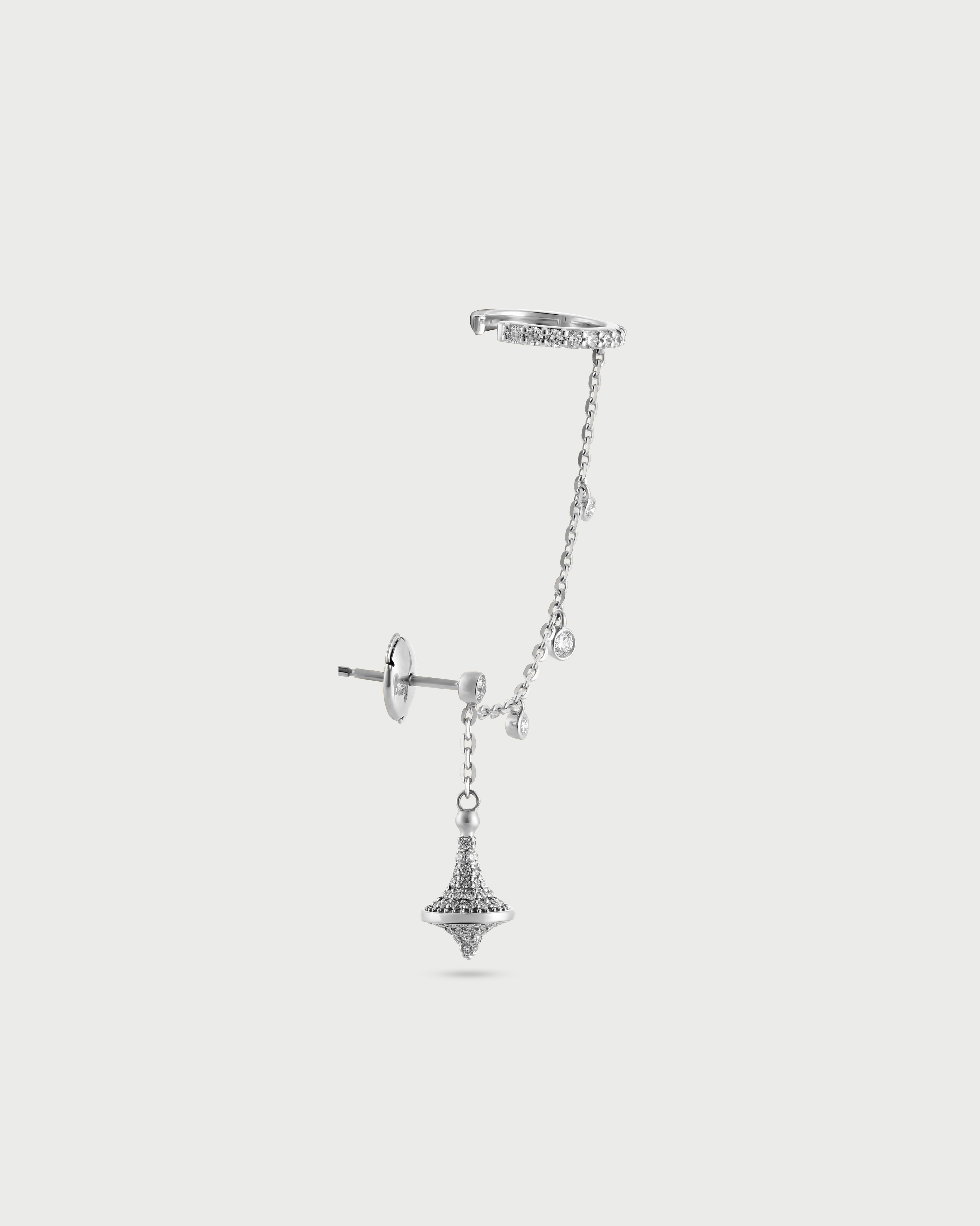 Toupie Cuff Chain Earring