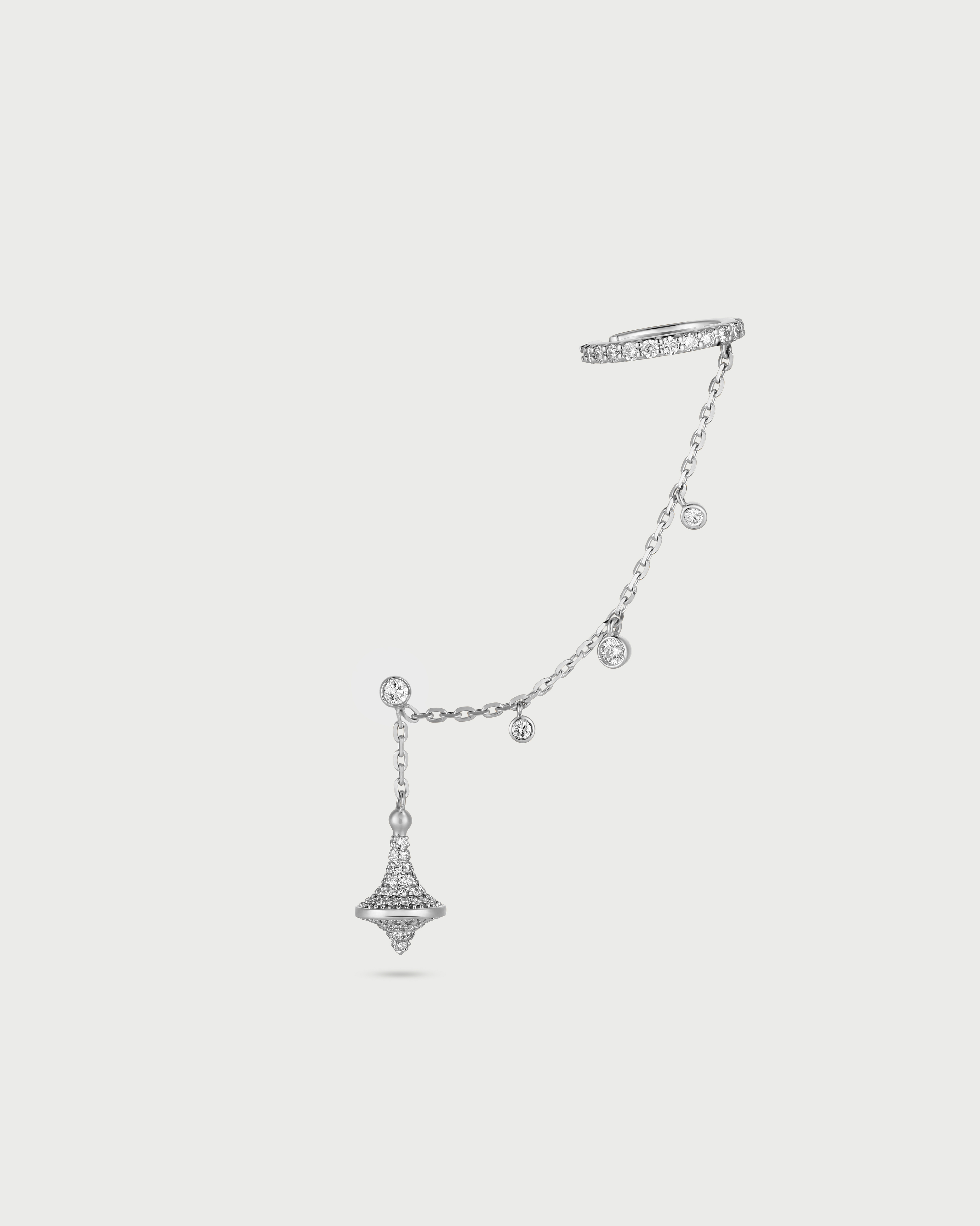 Toupie Cuff Chain Earring