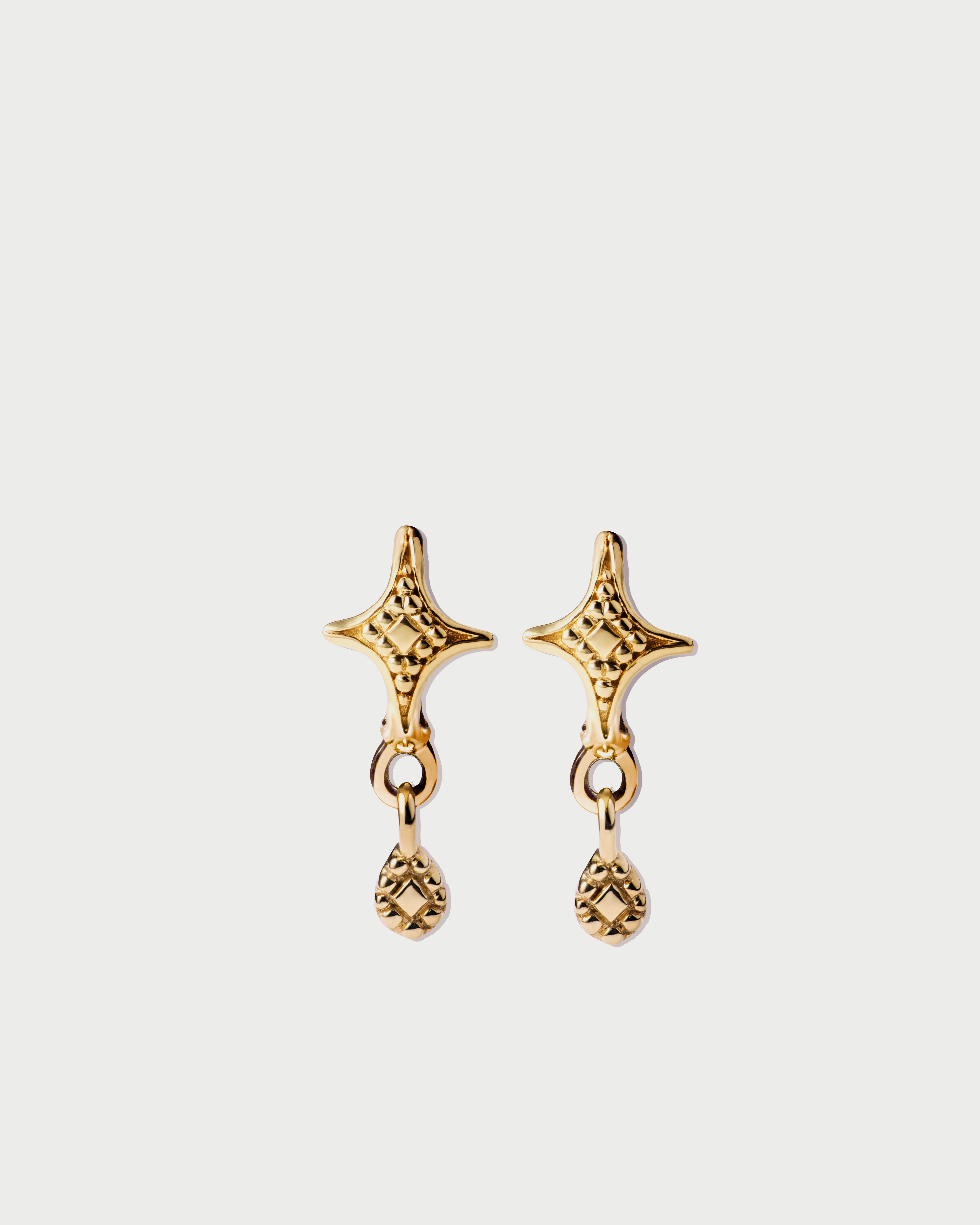 Luna Mini Drop Hoop Earrings