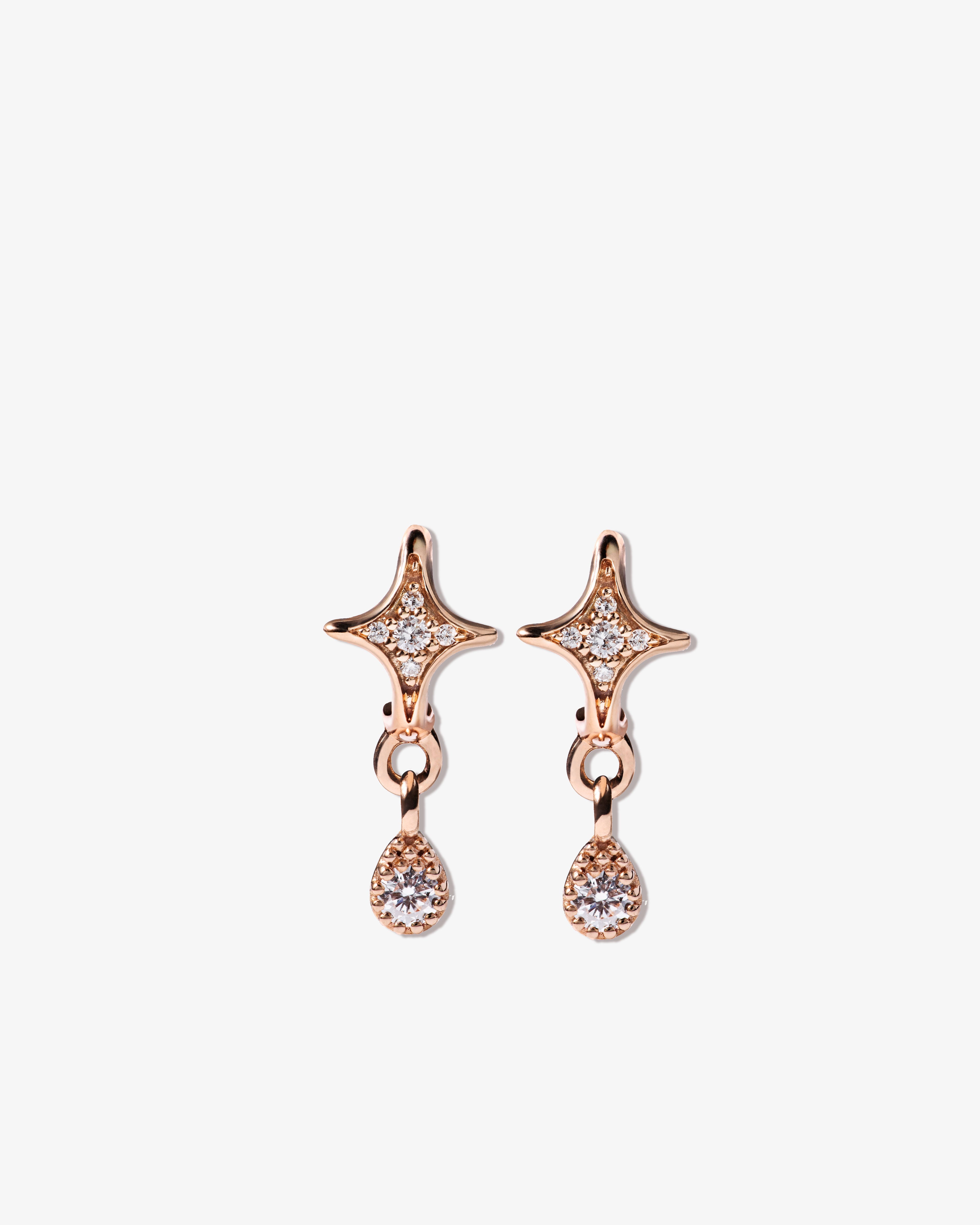 Luna Diamond Mini Drop Hoops