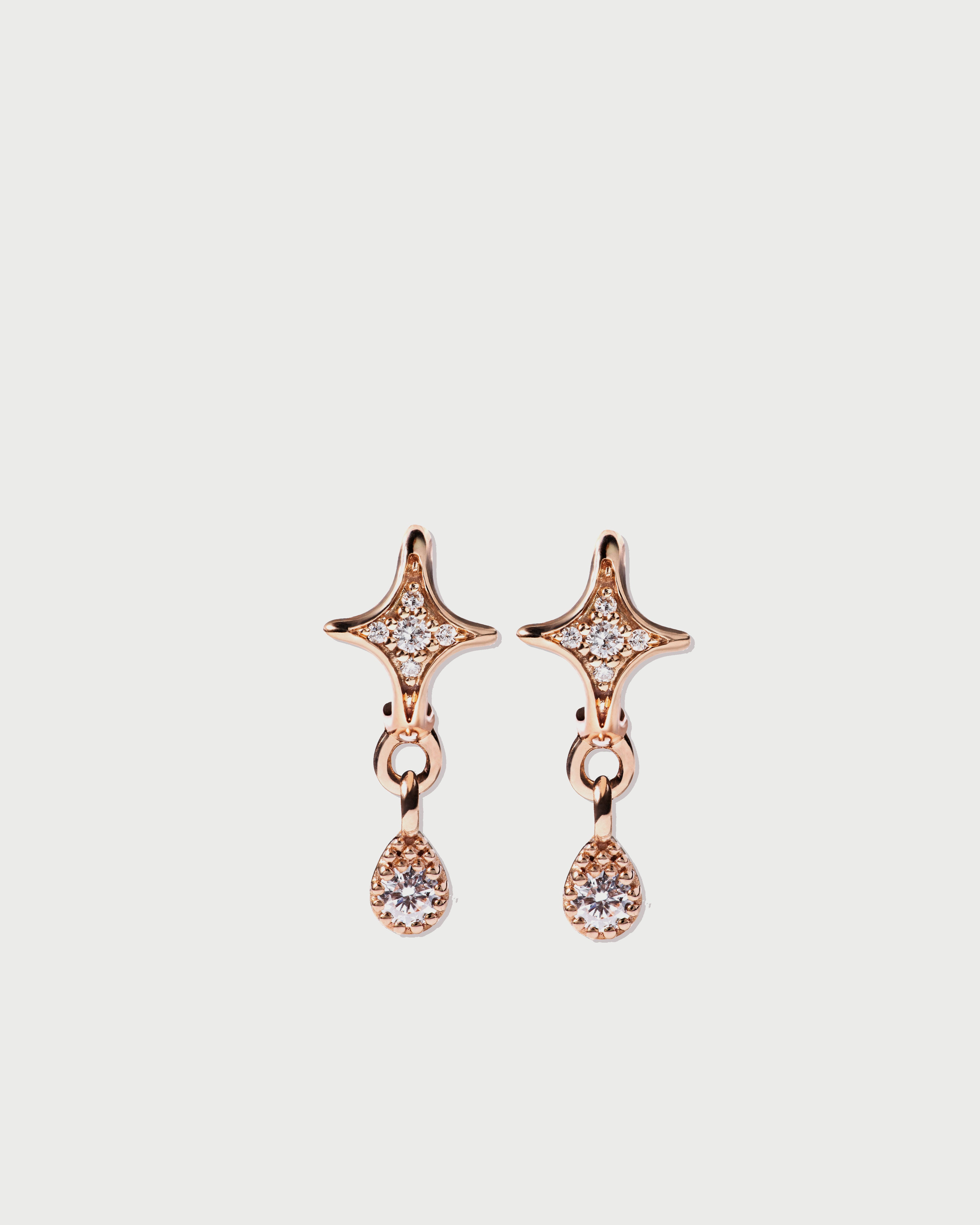 Luna Mini Diamond Drop Earrings