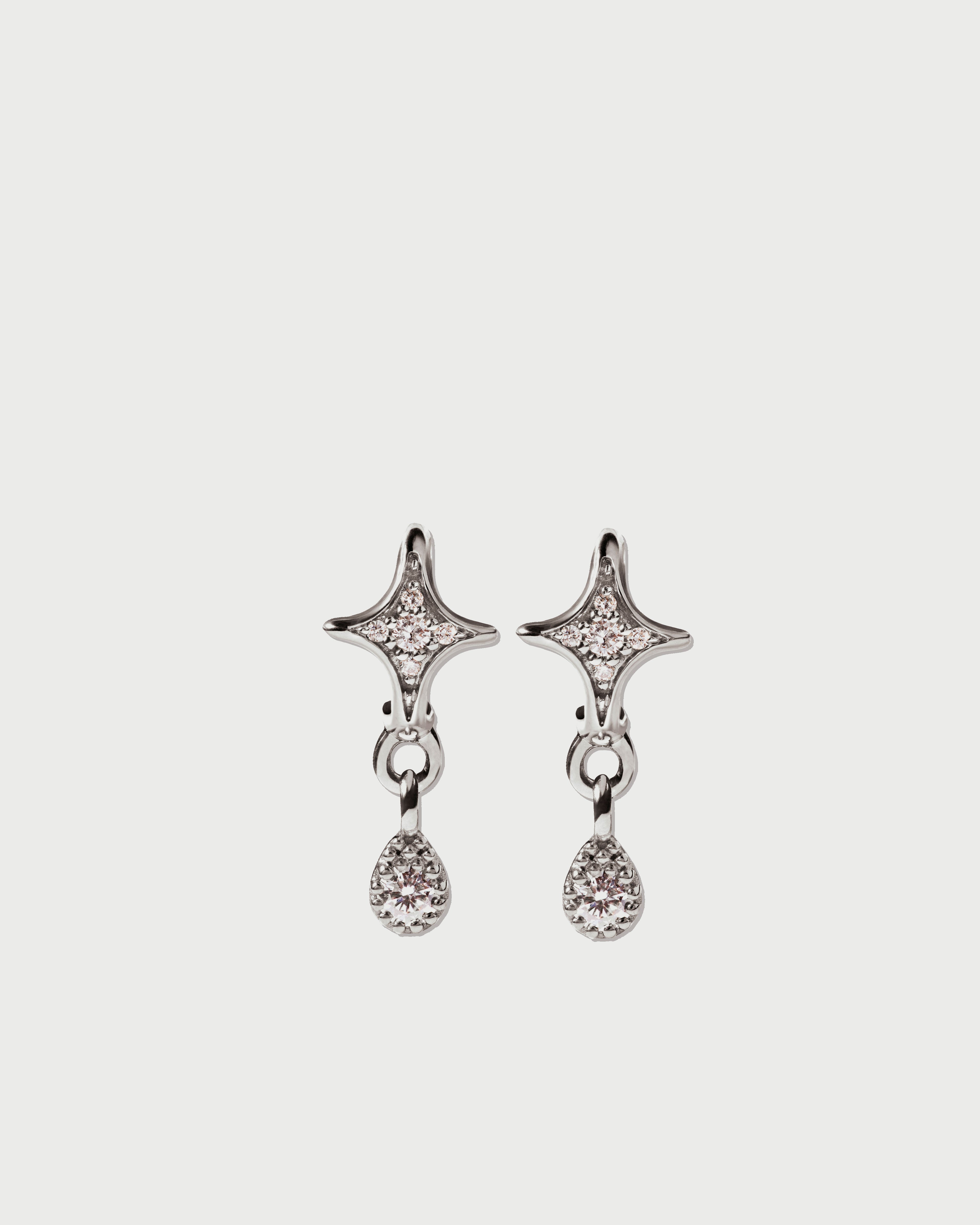 Luna Diamond Mini Drop Earrings