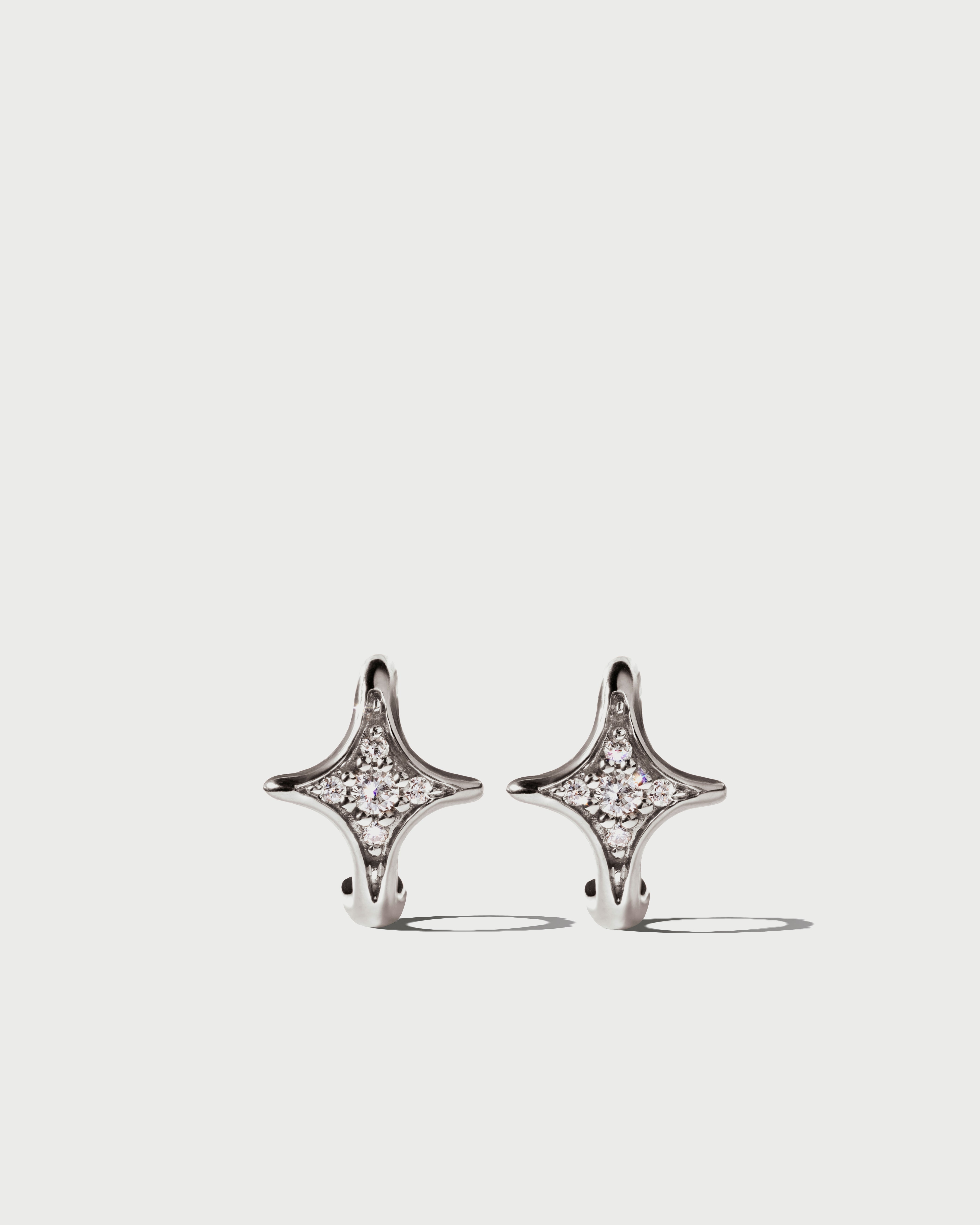 Luna Diamond Hoop Earrings