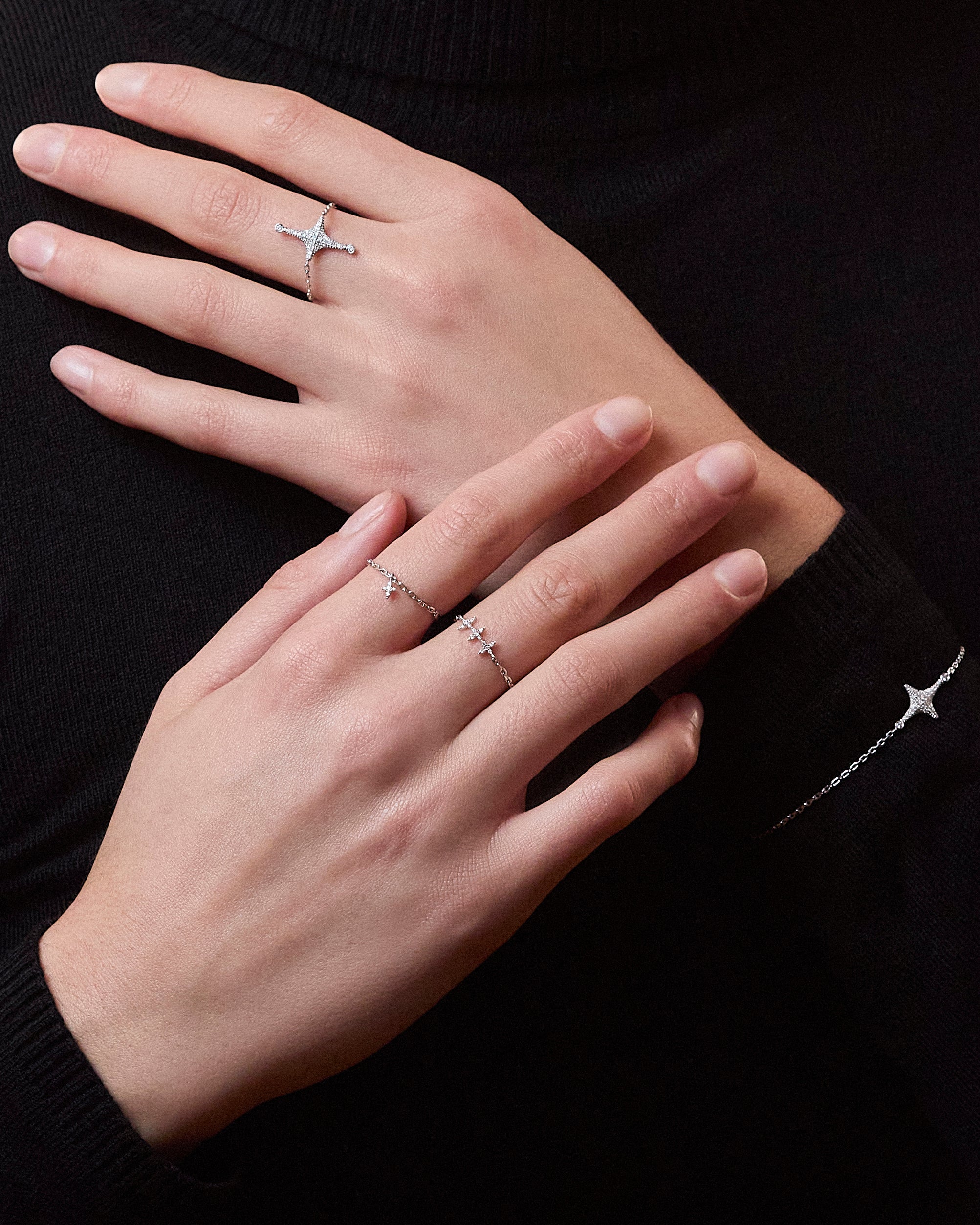 Aurora Mini Diamond Drop Ring