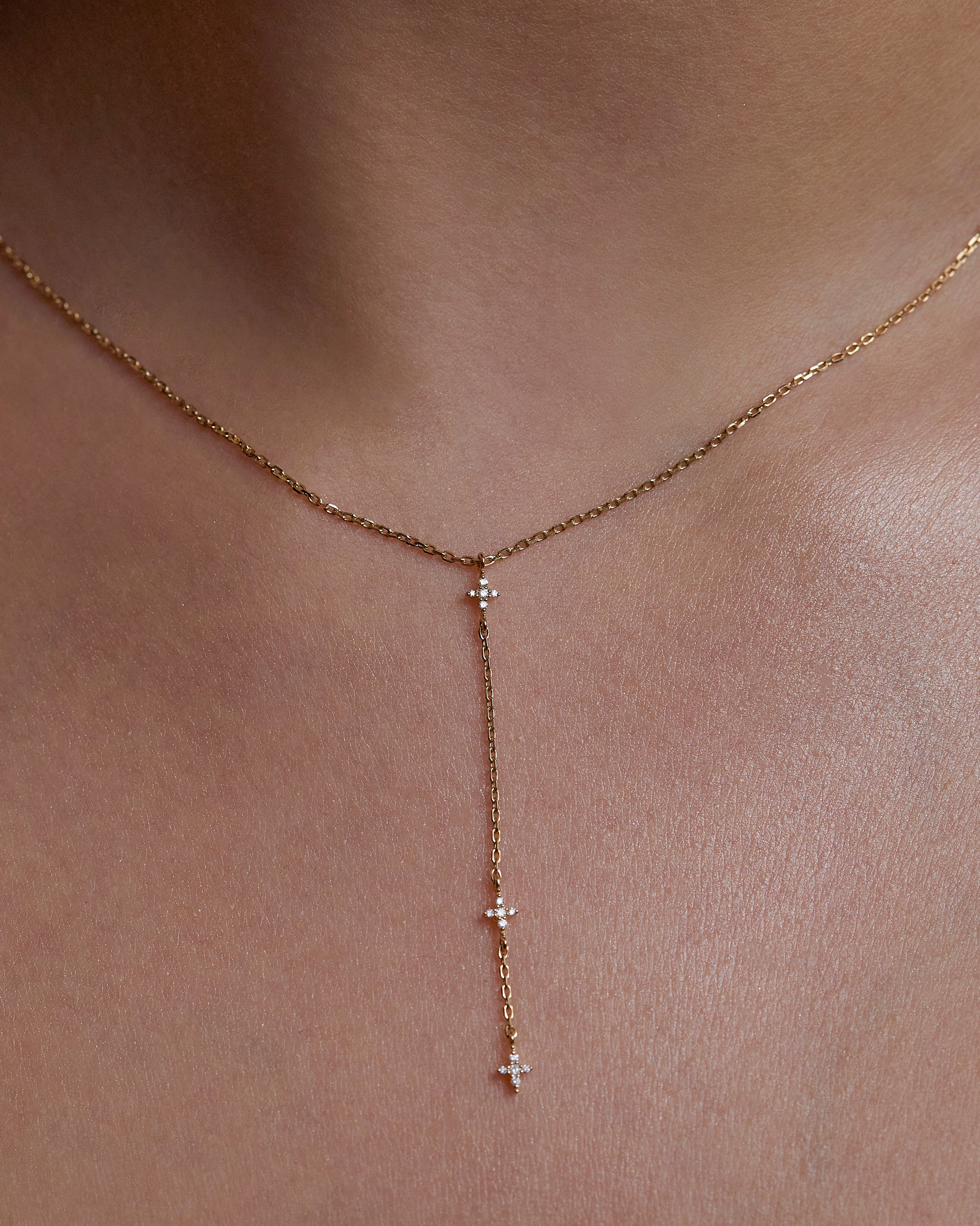 Aurora Mini Diamond Lariat Necklace