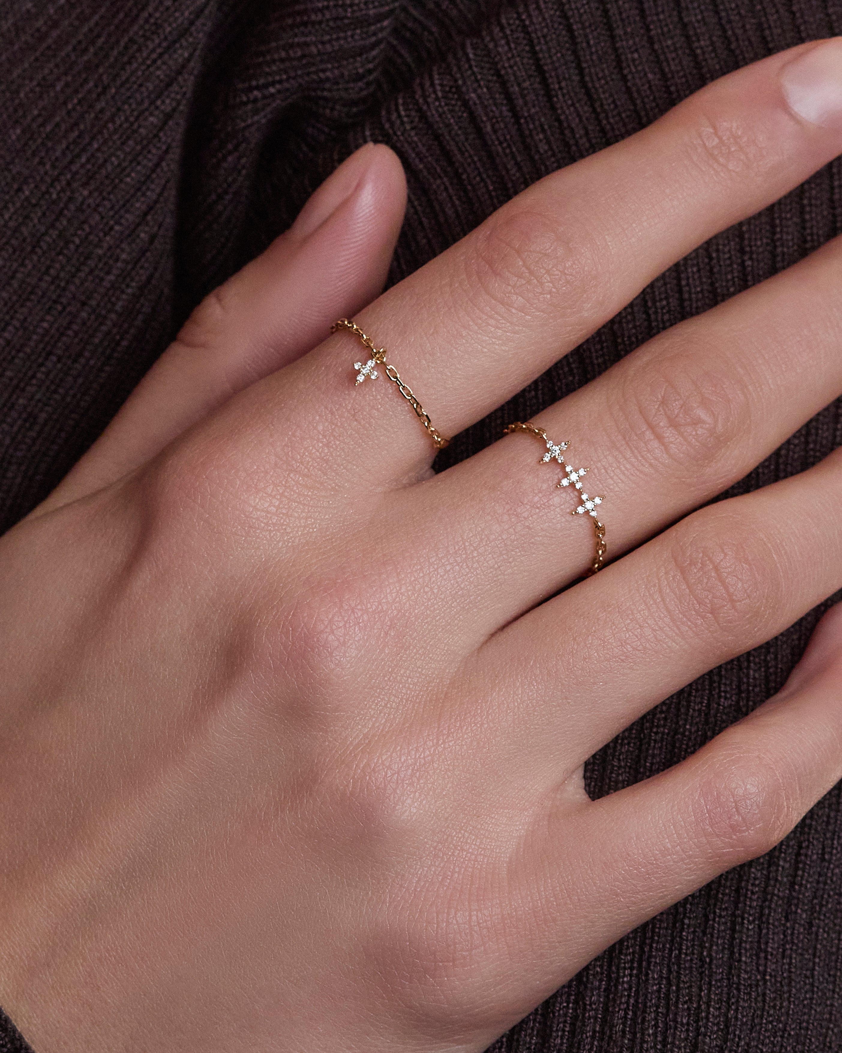 Aurora Mini Diamond Drop Ring