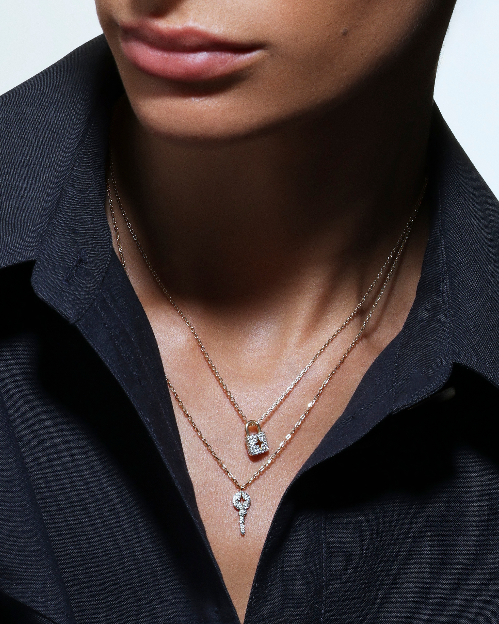 Mine Lock Diamond Necklace