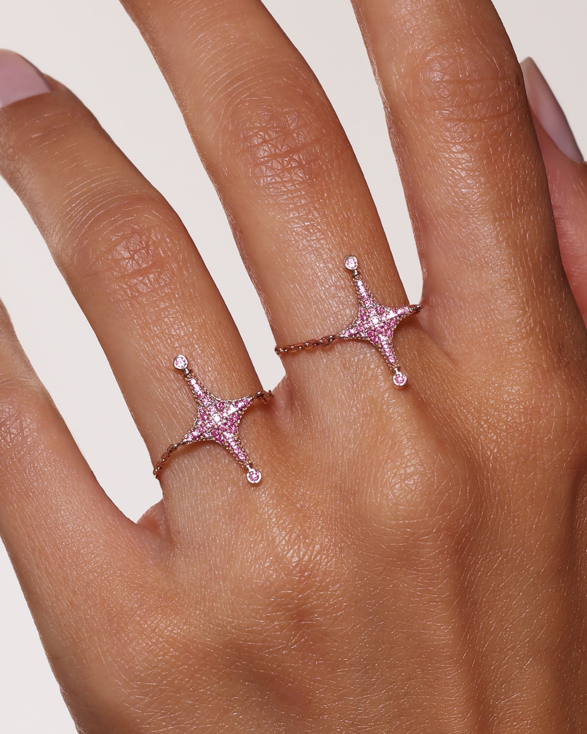 Aurora Pink Sapphire Ring