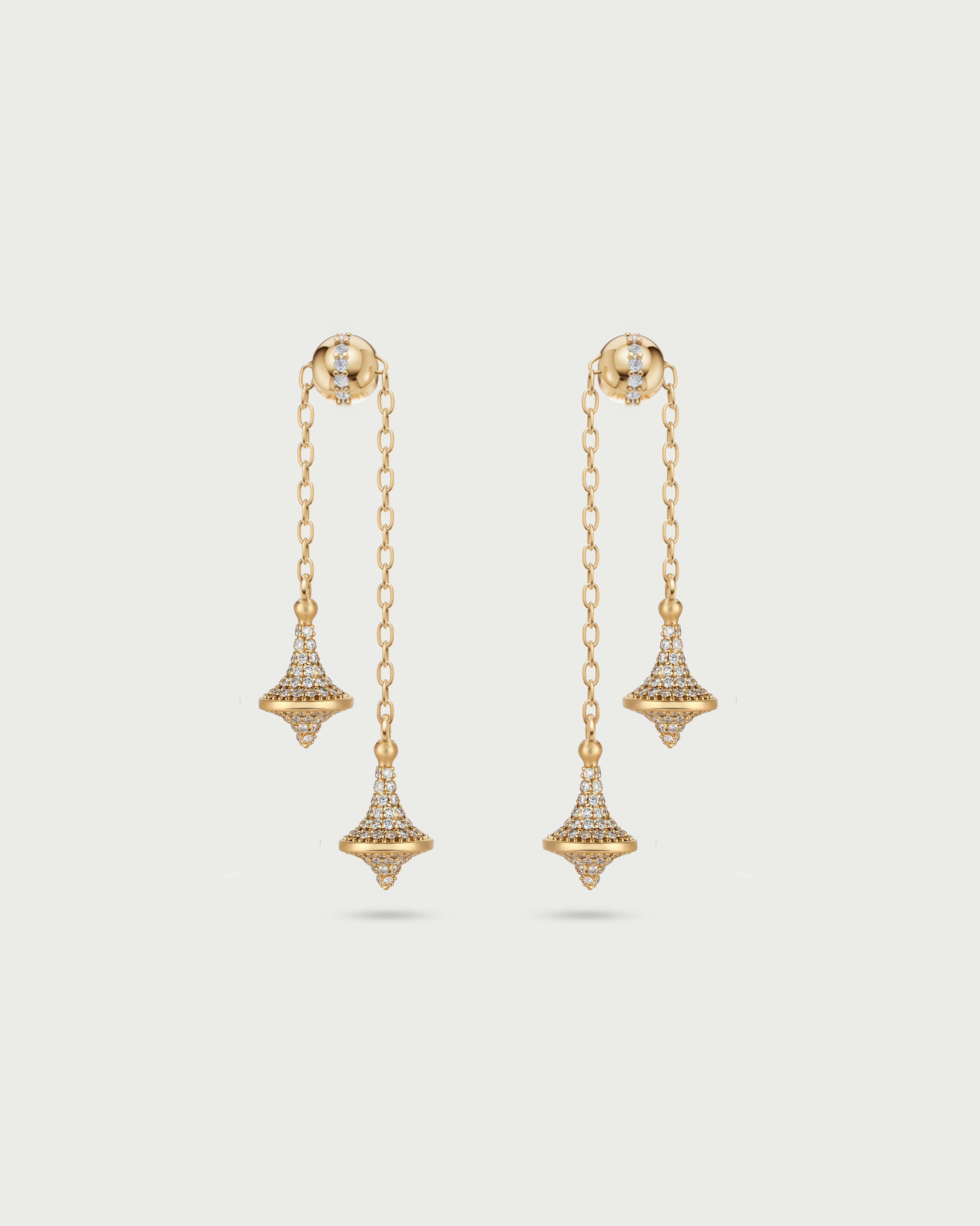 Toupie Charm Chain Earrings