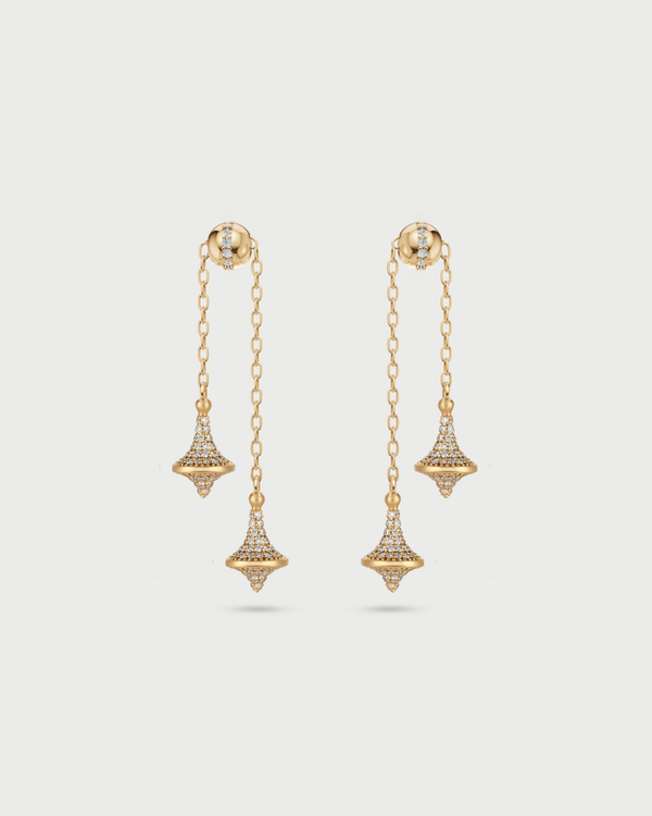 Toupie Charm Chain Earrings